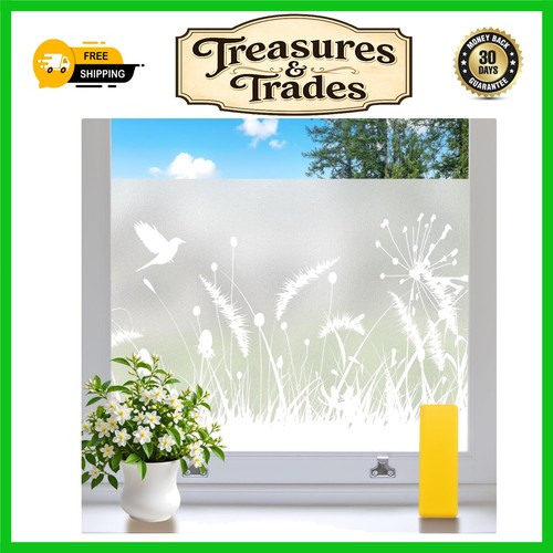 Elegant floral frosted window - elegant,