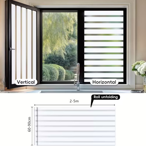 Striped frosted glass cover - striped,
